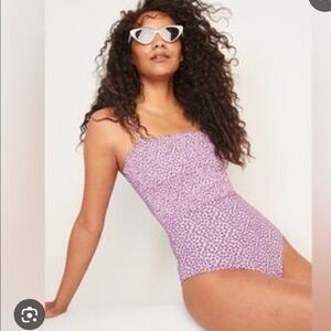 Old Navy Pink Floral One Piece Swimsuit